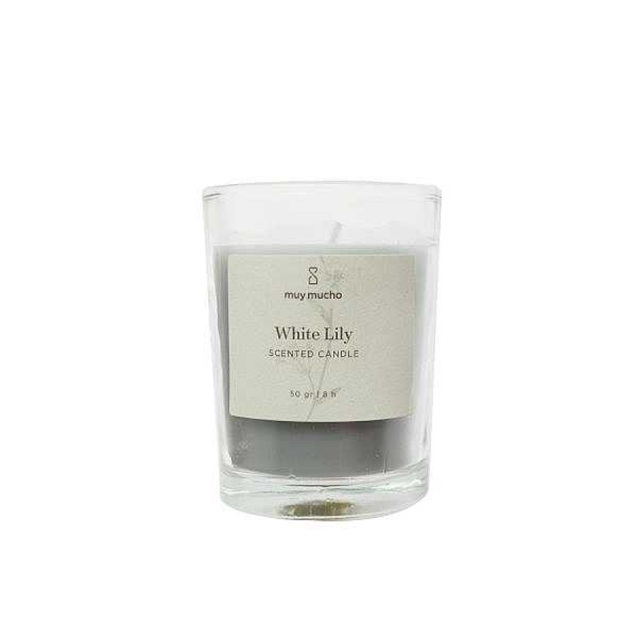 Online Vaso Vela Redonda White Lily