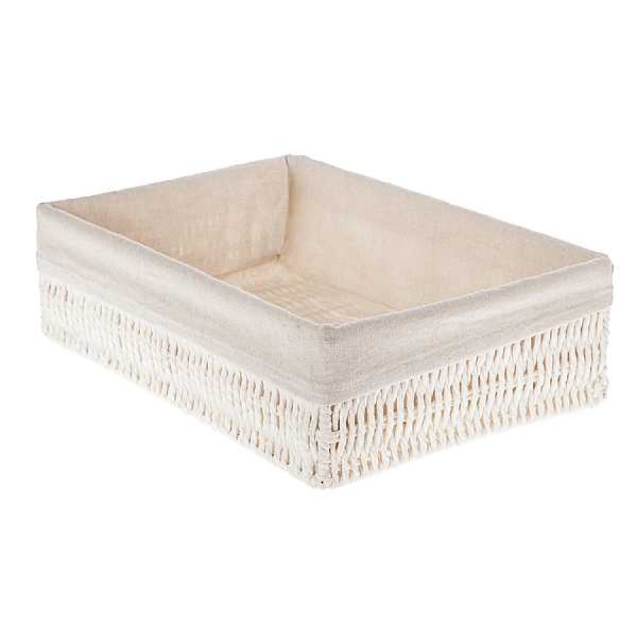 Best Cesta Rectangular Con Tejido Interior